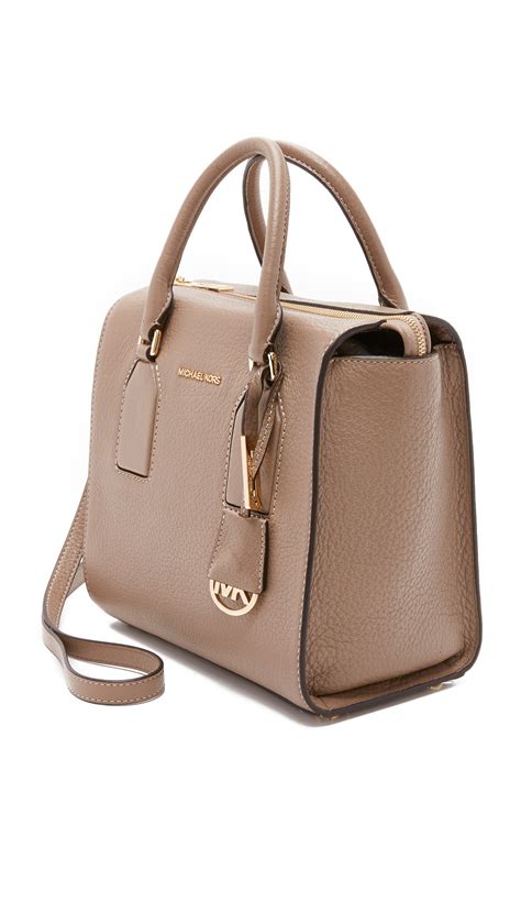 michael kors riley large satchel dark dune|Michael Kors Signature Riley Large Satchel .